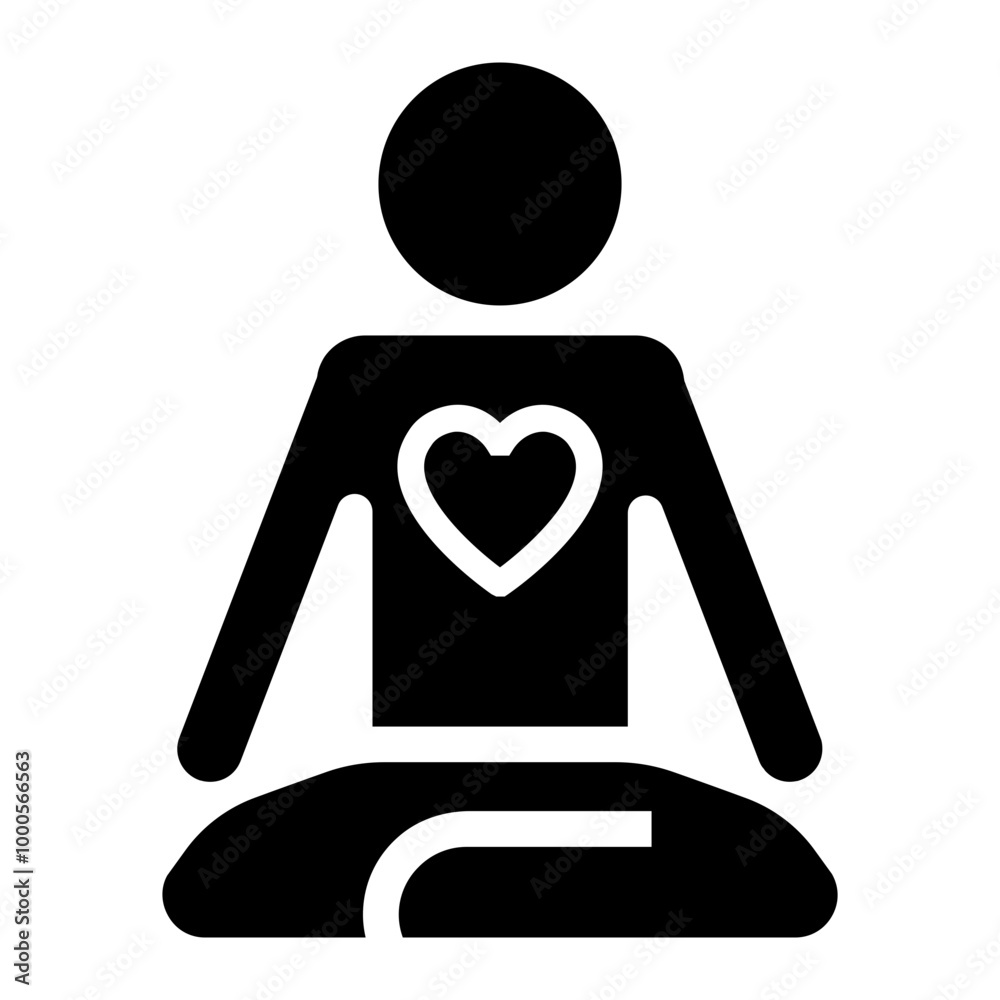 Mental Health icon on glyph style. How to manage anxiety at work effectively Mental Health icon on glyph style. How to manage anxiety at work effectively