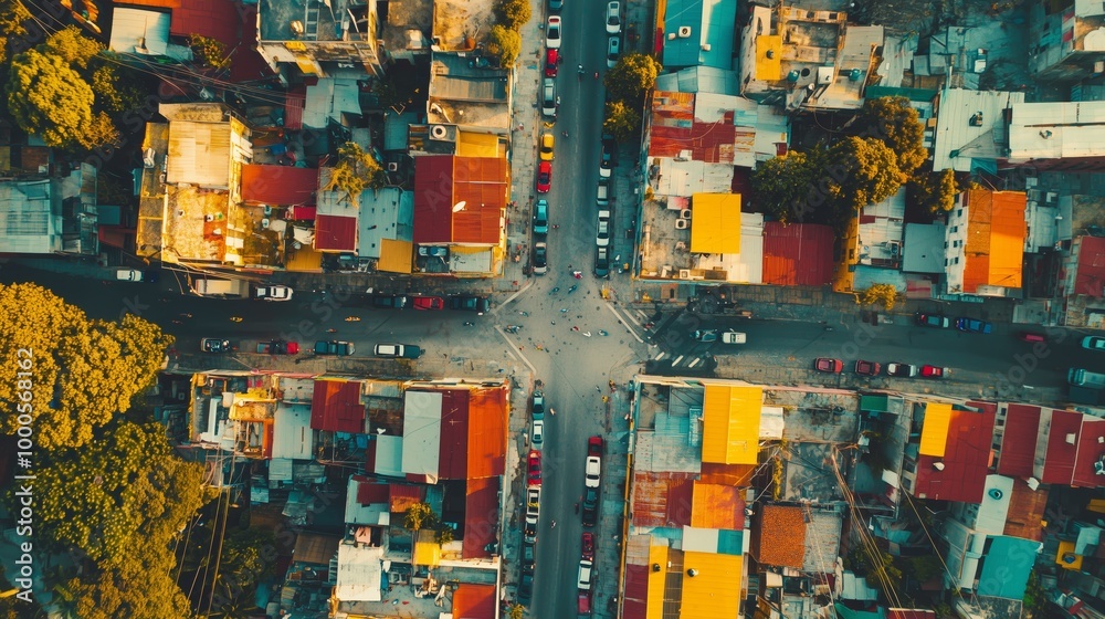 Aerial View of Minimalist City Blocks With Smooth Lines Aerial View of Minimalist City Blocks With Smooth Lines
