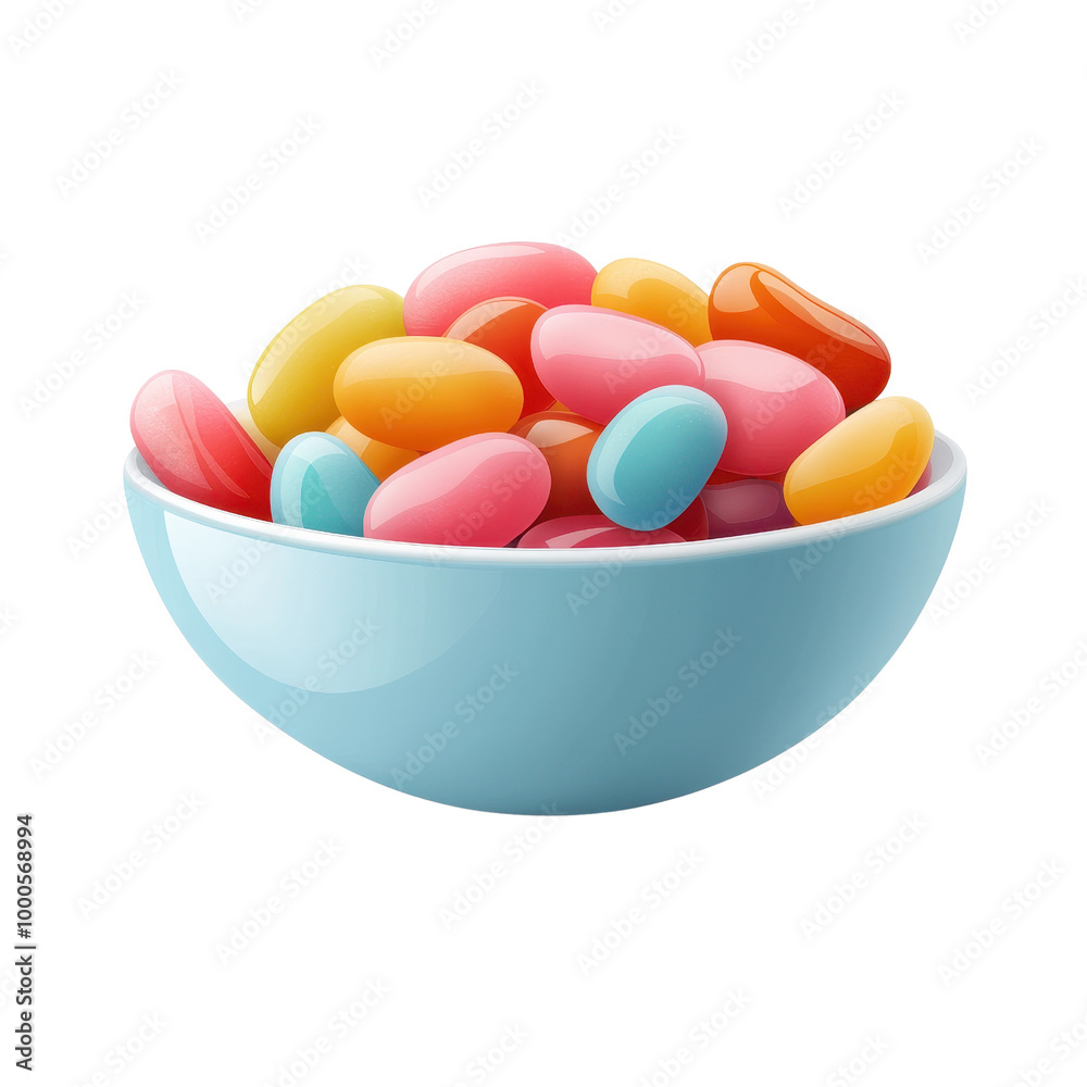 A vibrant bowl filled with colorful jelly beans, perfect for festive celebrations or sweet treats. A vibrant bowl filled with colorful jelly beans, perfect for festive celebrations or sweet treats.