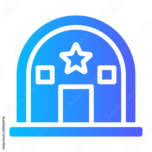 military camp gradient icon