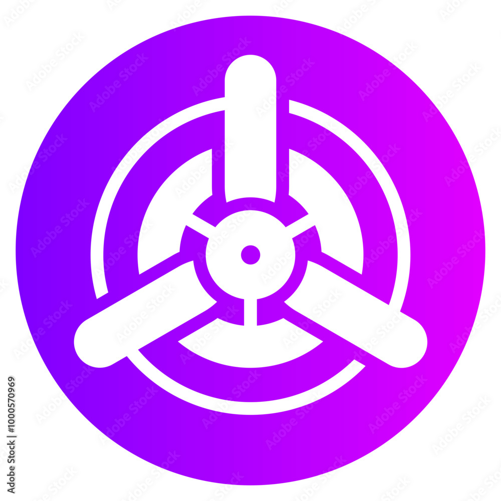 airplane propeller gradient icon airplane propeller gradient icon