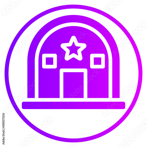 military camp gradient icon