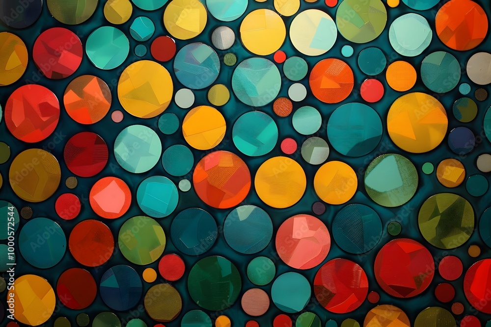 Abstract Colorful Circles Art Abstract Colorful Circles Art