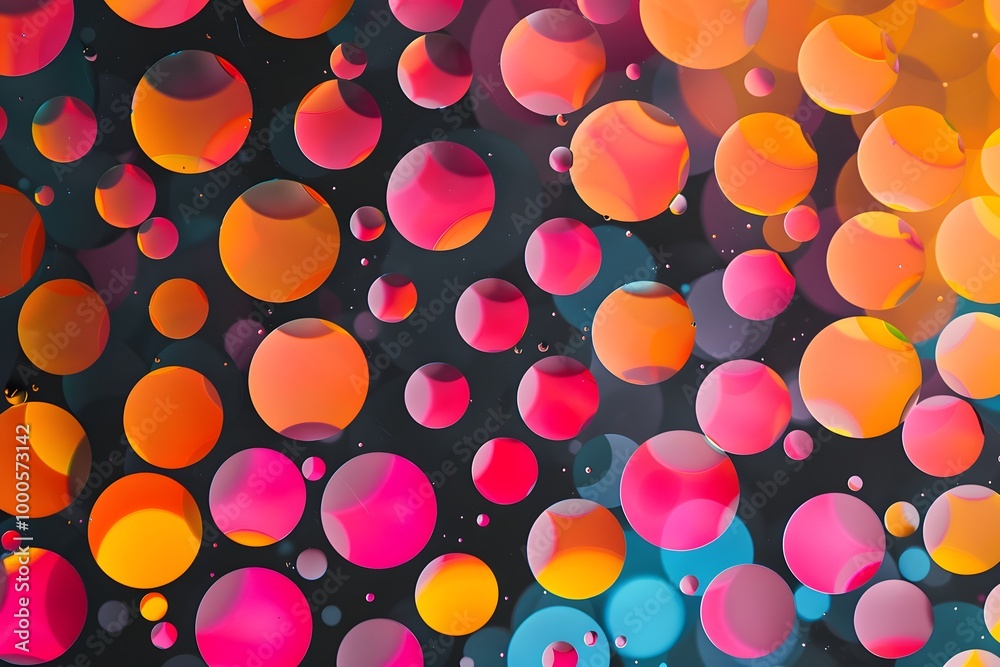 Abstract Colorful Oil and Water Bubbles Abstract Colorful Oil and Water Bubbles