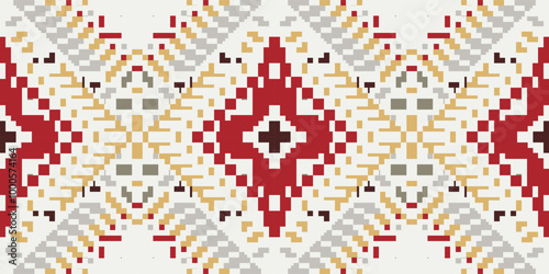Baroque Traditional Pattern Backgroundfolk Embroidery, Aztec Geometric Ornament Print. Design for Carpet, Wallpaper, Clothing, Wrapping, Fabric