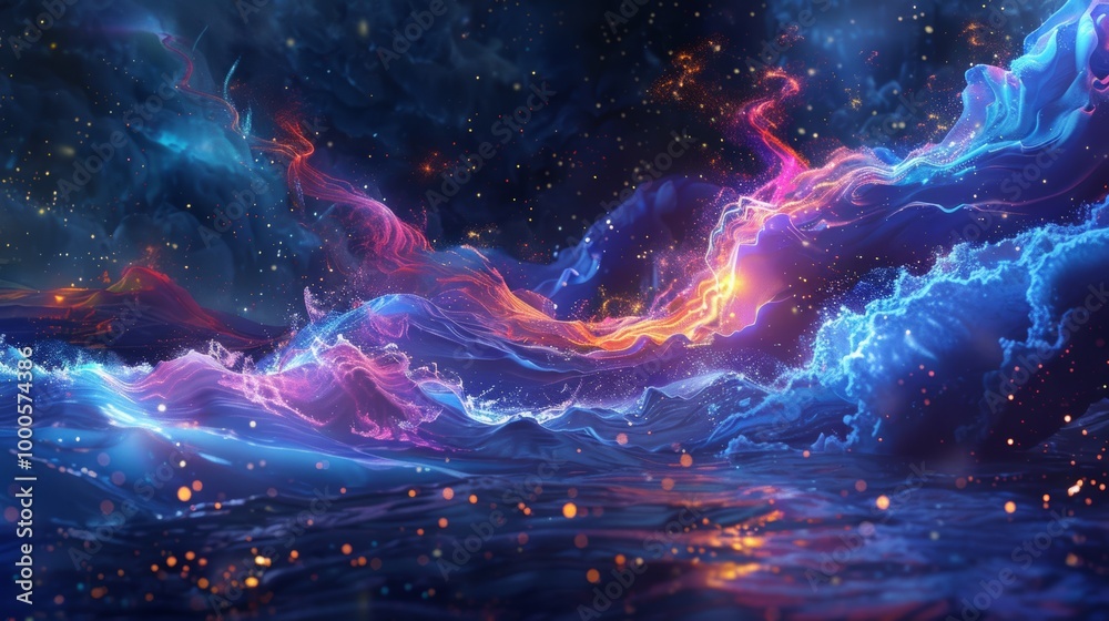 Captivating Cosmic Explosion of Celestial Energy and Luminous Swirls in Galactic Grandeur Captivating Cosmic Explosion of Celestial Energy and Luminous Swirls in Galactic Grandeur