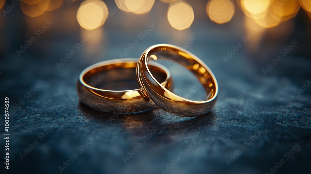 Intertwined Gold Wedding Rings Symbolizing Love Intertwined Gold Wedding Rings Symbolizing Love