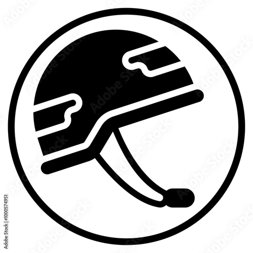 helmet glyph icon