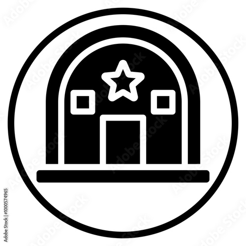 military camp glyph icon