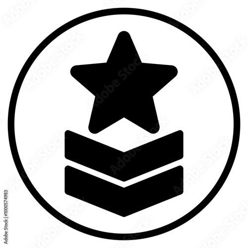 military rank glyph icon