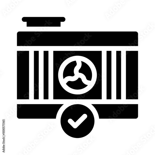 cooling system glyph icon