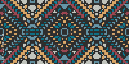 Sarong Simple Arabic Geometric Patternfolk Embroidery, Aztec Geometric Ornament Print. Design for Carpet, Wallpaper, Clothing, Wrapping, Fabric