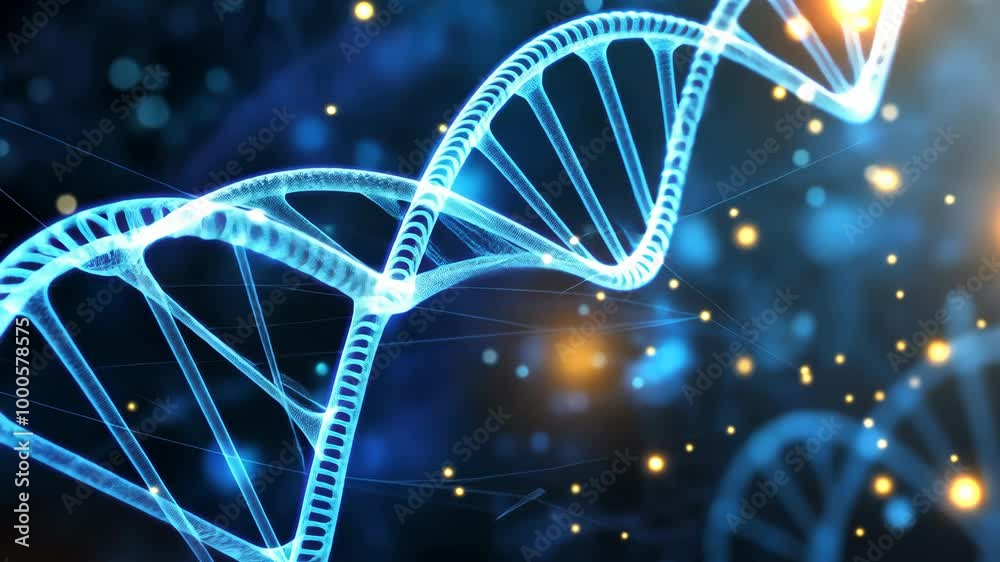 DNA Double Helix, Genetic Code, Digital Art DNA Double Helix, Genetic Code, Digital Art
