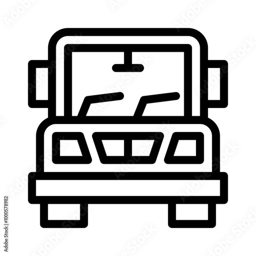 school bus line icon