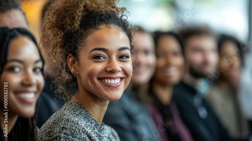 Happy Diverse Group of People Smiling Together