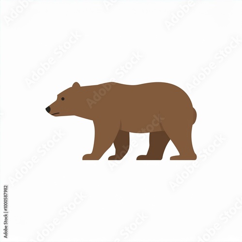 brown bear illustration isolated on a white background