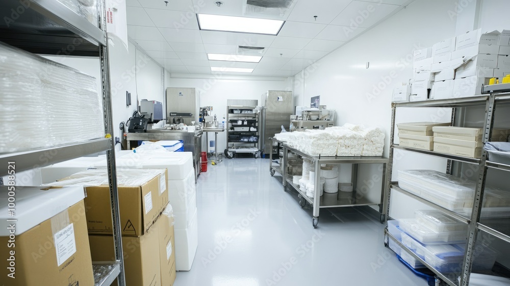 Clean and Organized Storage Area for Raw Ingredients Clean and Organized Storage Area for Raw Ingredients