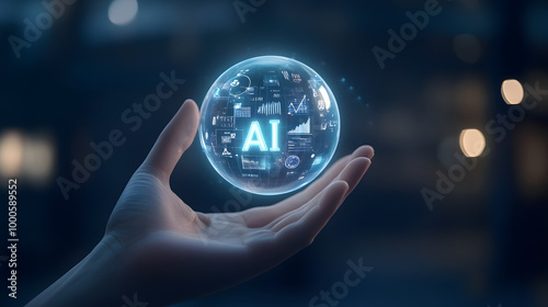 Person holding glowing globe Earth on hands, interconnected global connectivity data network technology AI connections internet digital world network big data communication transmission cyber online