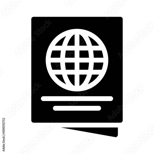 passport glyph icon