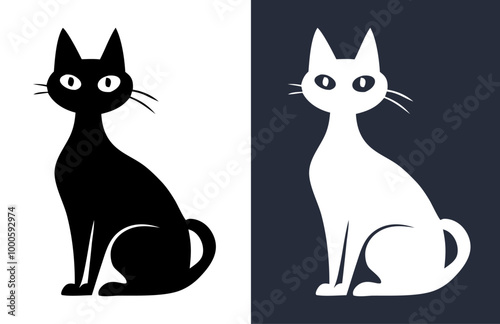 Cat vector silhouette