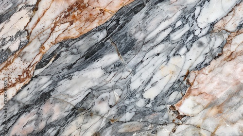 Smooth Polished Marble Surface with Intricate Veins, High-Quality Image of Elegant Marble Texture

