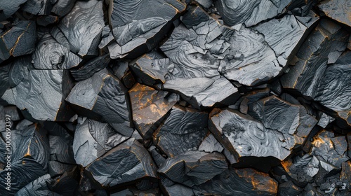 Rough Volcanic Rock with Jagged Edges, High-Resolution Texture and Natural Features

