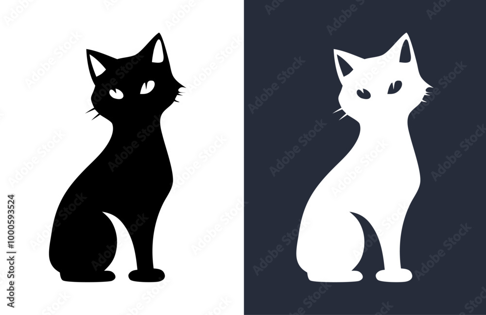 Obraz premium Cat vector silhouette