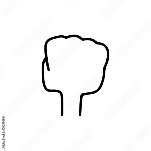 握り拳の右手のアイコン