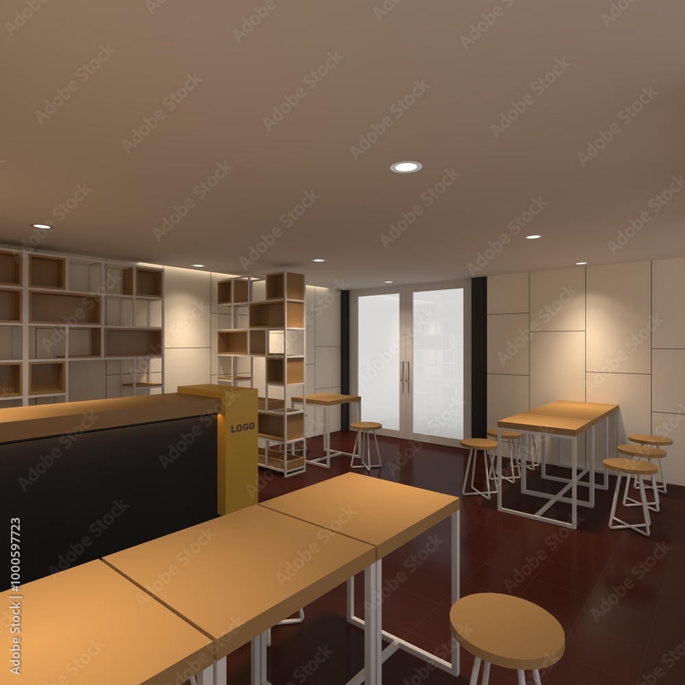 3d render container cafe coffee 3d render container cafe coffee