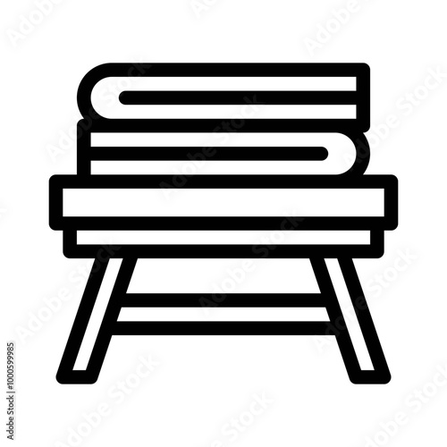 Towel Spa Chair line icon