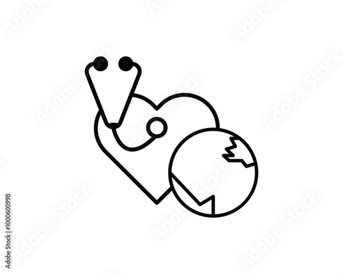 World heart day icon vector symbol design illustration