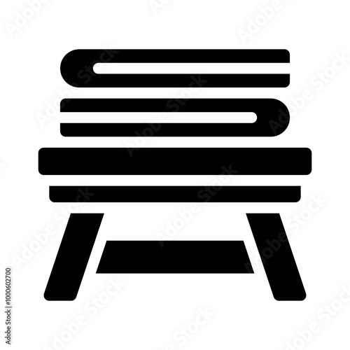 Towel Spa Chair glyph icon