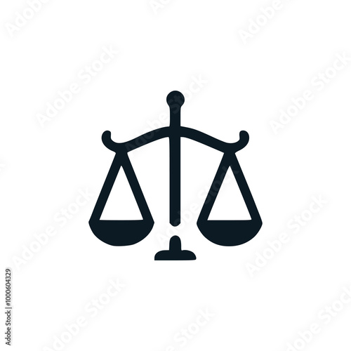 law justice order society logo vector illustration template design