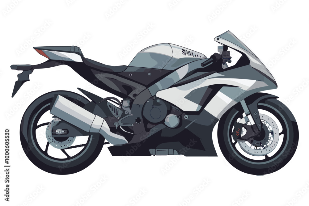 Classic motorcycle vector illustration. Motor bike for logo, biker club emblem, sticker, t shirt design print Classic motorcycle vector illustration. Motor bike for logo, biker club emblem, sticker, t shirt design print