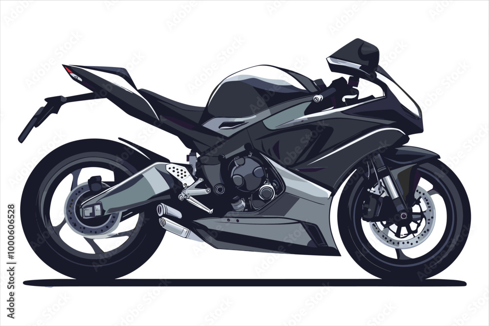 Classic motorcycle vector illustration. Motor bike for logo, biker club emblem, sticker, t shirt design print Classic motorcycle vector illustration. Motor bike for logo, biker club emblem, sticker, t shirt design print