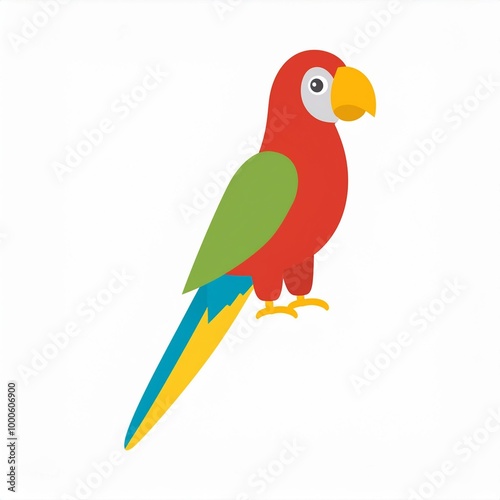 parrot illustration isolated on white