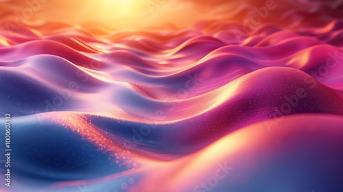 Colorful Rounded Lines Abstract Background - 3D Render