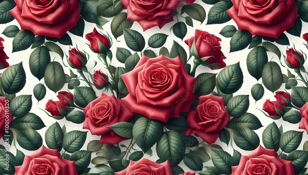 Red flower pattern design Red flower pattern design