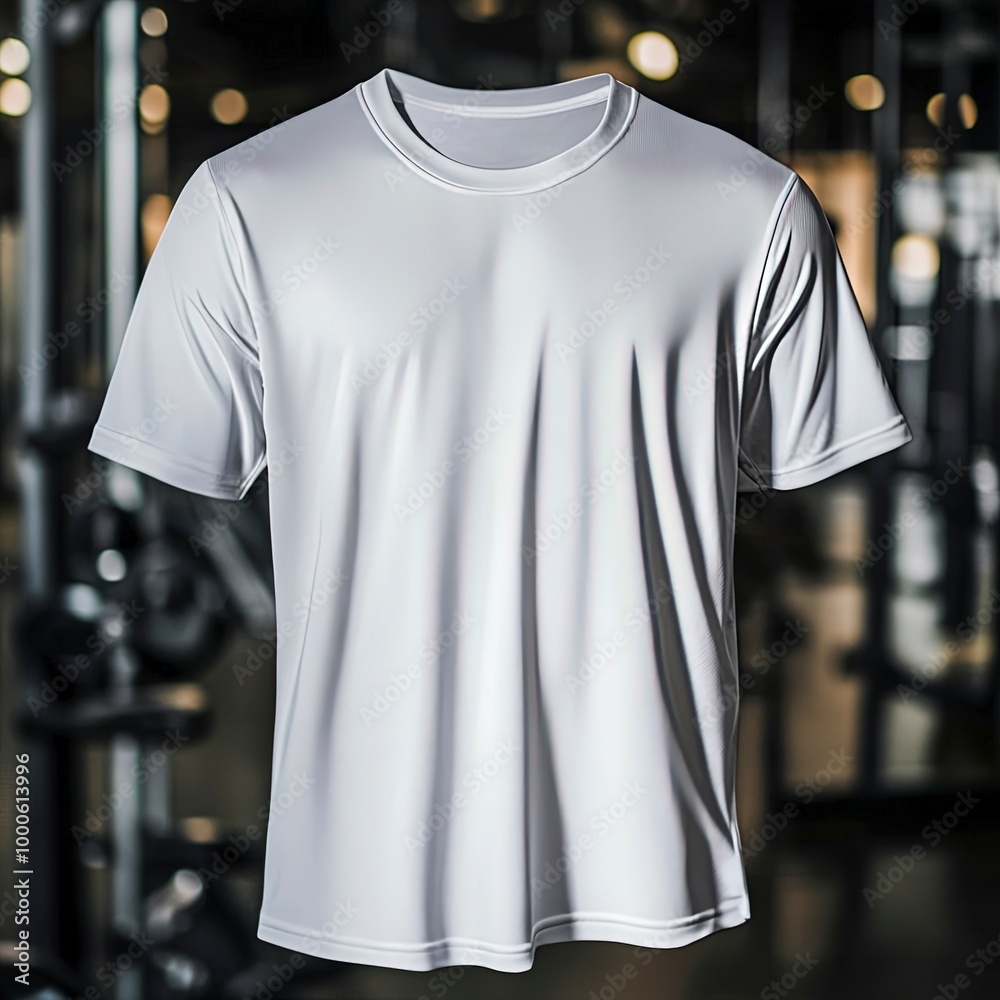 white t-shirt fabric gym mockup.generative ai white t-shirt fabric gym mockup.generative ai
