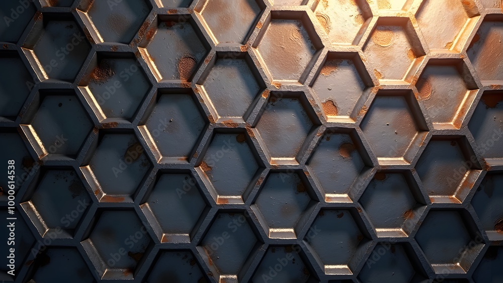 The metal texture of the old forged lattice. Metal background generated by AI