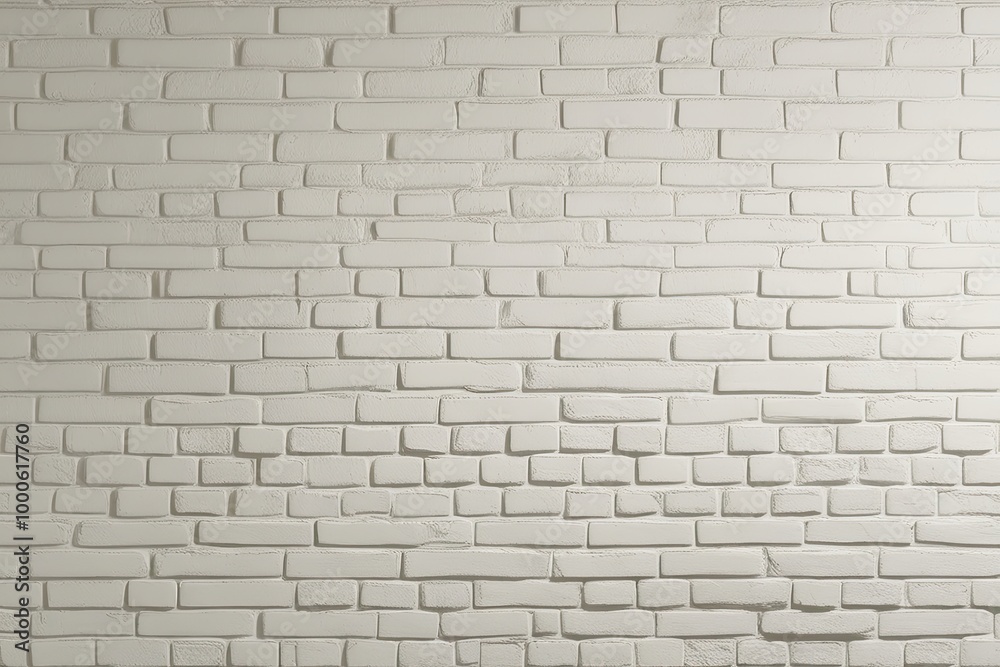 Naklejka premium Cream and White Brick Wall Texture Background for Home Interior Design