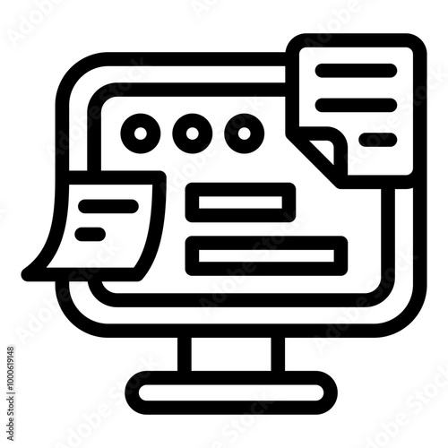 Business Project Management Vector Line Icon Symbol