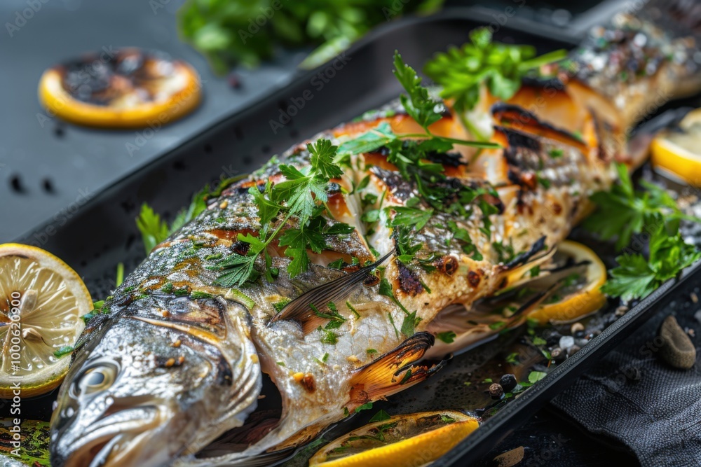Whole grilled fish with lemon and rosemary for a flavorful Mediterranean-inspired seafood dish
Whole grilled fish with lemon and rosemary for a flavorful Mediterranean-inspired seafood dish