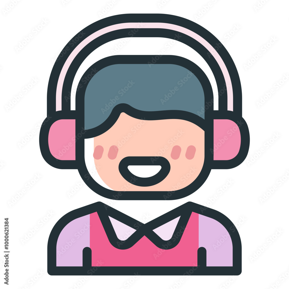 Customer Service Vector Line Icon Symbol Customer Service Vector Line Icon Symbol