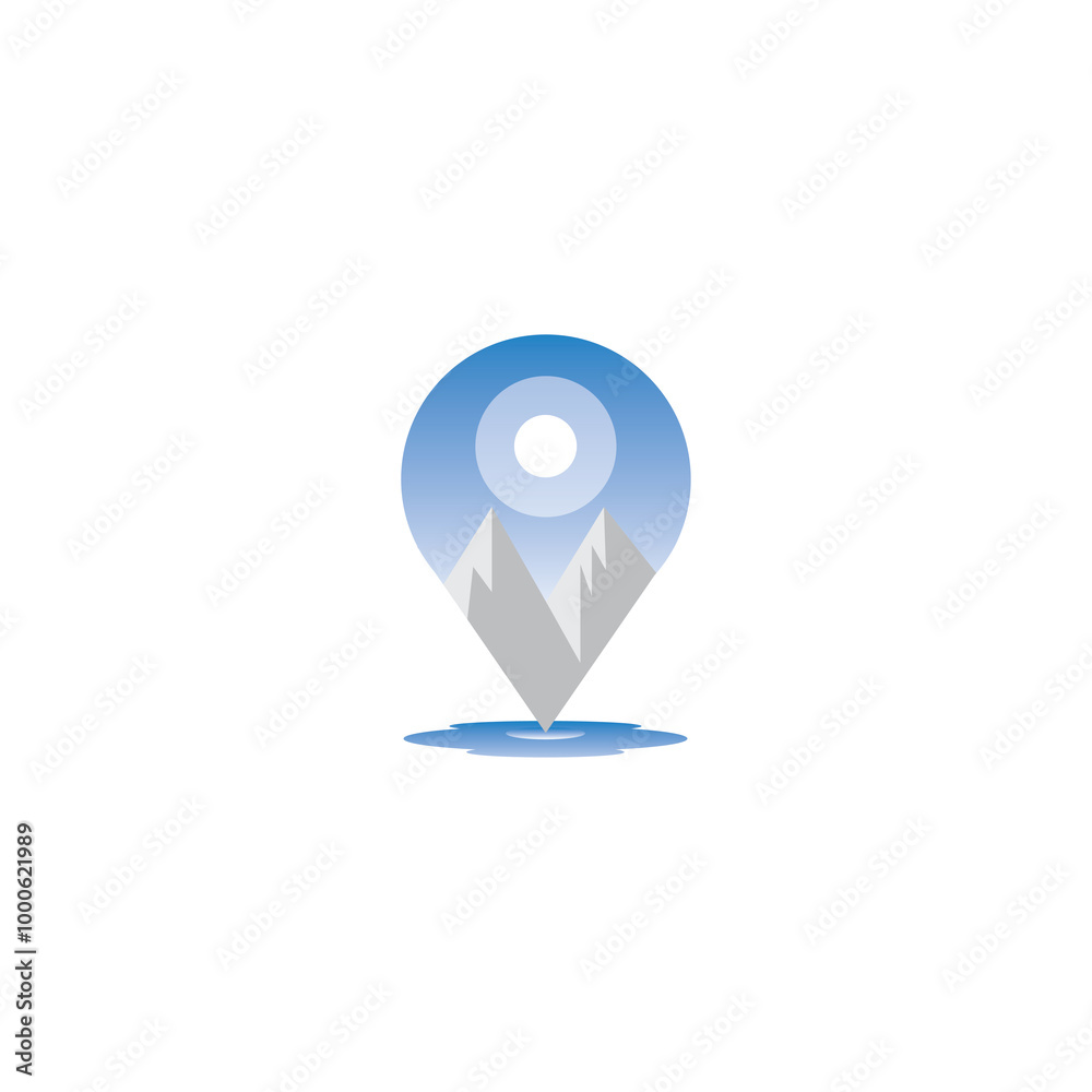 iceberg logo design template illustration location water vector iceberg logo design template illustration location water vector