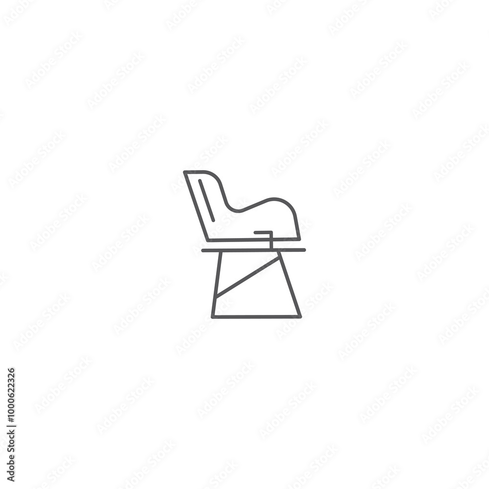 chair icon logo line simple design template vector element chair icon logo line simple design template vector element