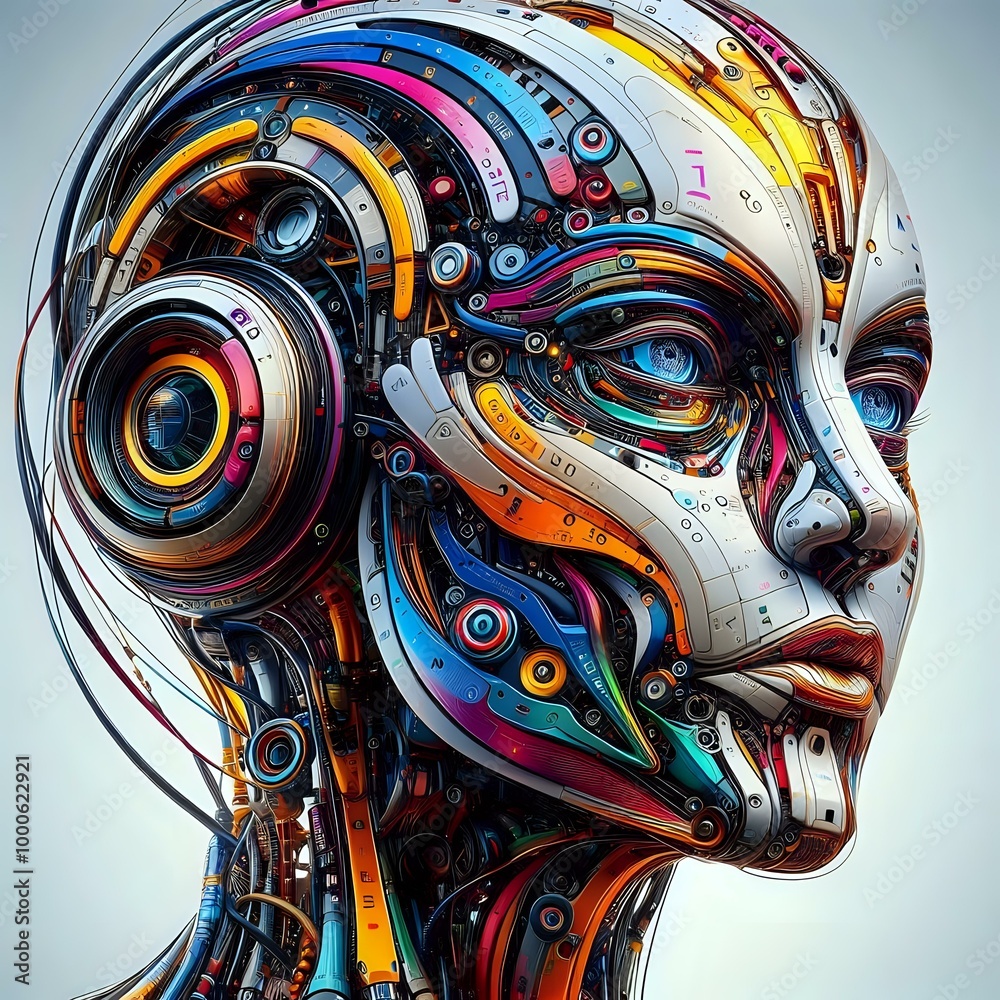 Mechanical Mind: Portrait of a Futuristic Robot Mechanical Mind: Portrait of a Futuristic Robot