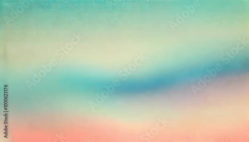 Minimal pastel abstract with teal and coral hues