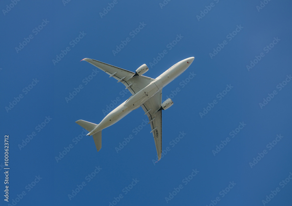 青空を飛ぶ飛行機