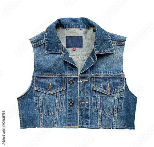 Jean shirt isolated on transparent background, PNG File